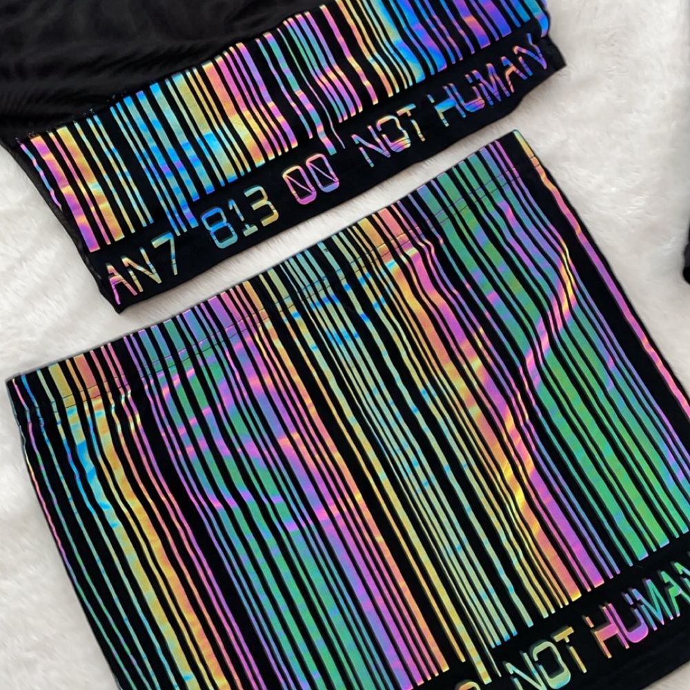 👽iHeartRaves Rainbow Flash Reflective Rave Set👽